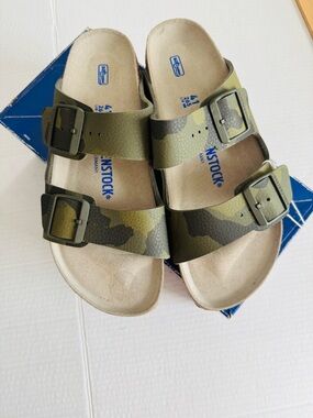 Birkenstock BS Arizona Desert Soil Camo Green Unisex Sandal size 41 w10 m8 BNWT